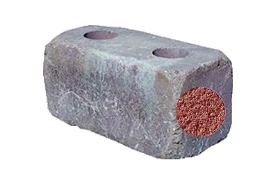 Betonová tvarovka Diton RETRO BLOCK I červená