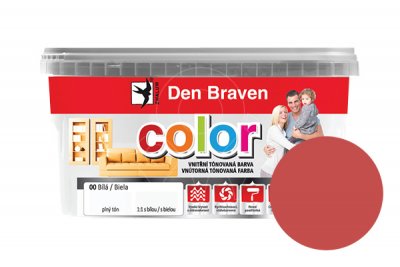 Vnitřní tónovaná barva Den Braven COLOR korálová červeň