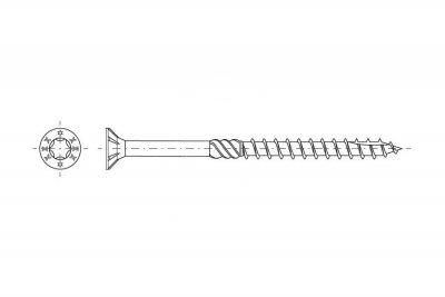 Vrut stavební Feromat zápustná hlava TORX 10x120